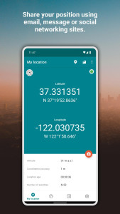 اسکرین شات 2 برنامه My GPS Coordinates