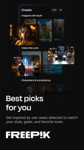 اسکرین شات 1 برنامه Freepik AI: Video Generator