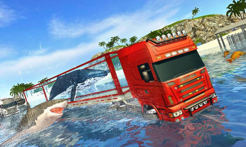 اسکرین شات 4 برنامه Sea Animals Transporter Truck