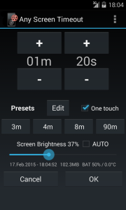 اسکرین شات 1 برنامه Any Screen Timeout