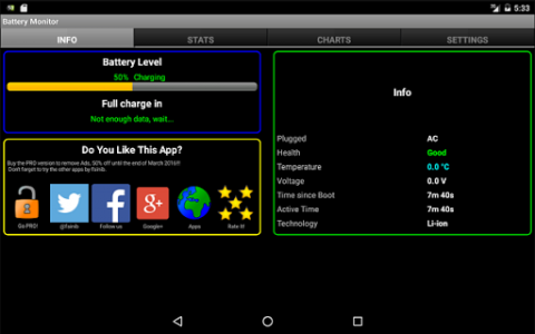اسکرین شات 8 برنامه Battery Monitor Widget