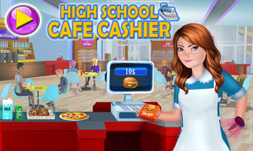 اسکرین شات 4 بازی High School Cafe Cashier Games
