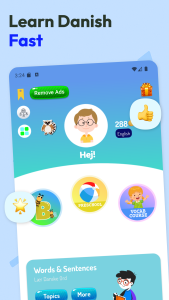 اسکرین شات 1 برنامه Learn Danish - Speak Danish