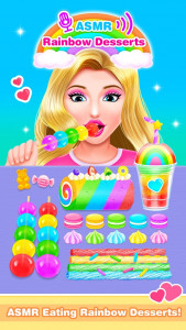 اسکرین شات 5 بازی ASMR Rainbow Dessert Maker – Fun Games for Girls