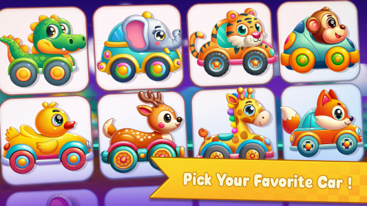 اسکرین شات 2 بازی Cute Animal Car Racing Game