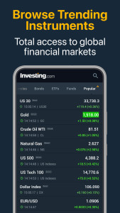 اسکرین شات 3 برنامه Investing.com: Stock Market