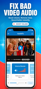 اسکرین شات 1 برنامه AudioFix: Video Volume Booster