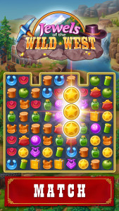 اسکرین شات 1 بازی Jewels of the Wild West・Match3