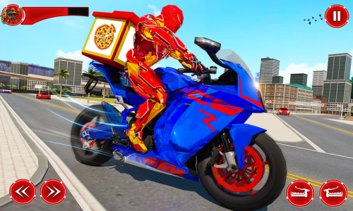 اسکرین شات 2 بازی Superhero Bike Delivery Taxi