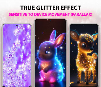 اسکرین شات 1 برنامه Glitter Live Wallpaper 3D