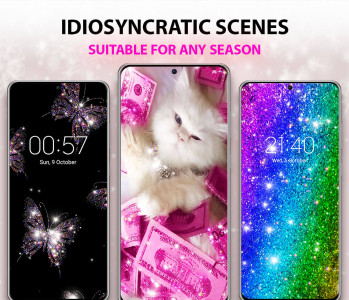 اسکرین شات 3 برنامه Glitter Live Wallpaper 3D