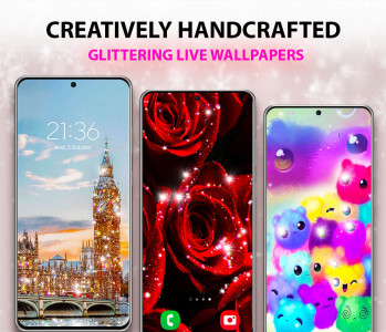 اسکرین شات 2 برنامه Glitter Live Wallpaper 3D