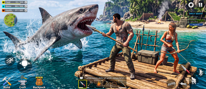 اسکرین شات 1 بازی Island Survival: Offline Games