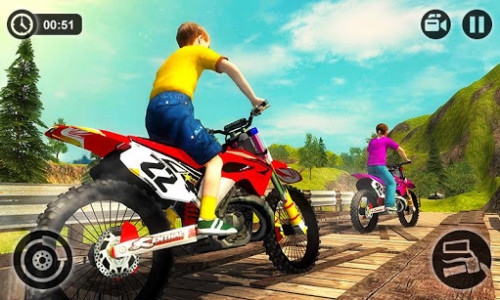 اسکرین شات 4 بازی Kids Downhill Mountain Motorbike Riding