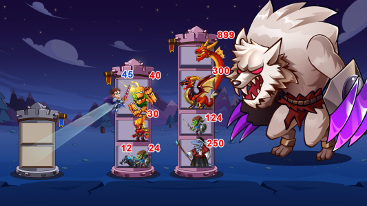 اسکرین شات 1 بازی Hero Tower Wars - Merge Puzzle