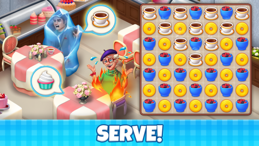 اسکرین شات 5 بازی Manor Cafe: Match 3 Puzzle