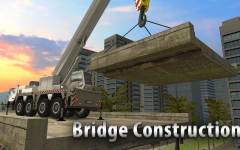 اسکرین شات 1 بازی Bridge Construction Crane Sim