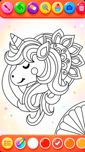 اسکرین شات 8 بازی Unicorn Coloring Girl Games