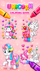 اسکرین شات 1 بازی Unicorn Coloring Girl Games