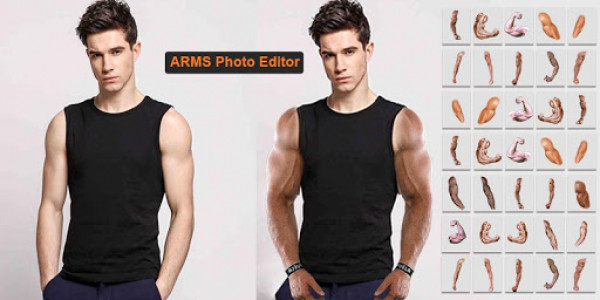 اسکرین شات 1 برنامه Biceps Photo Editor : Strong Arms & Muscle Editor