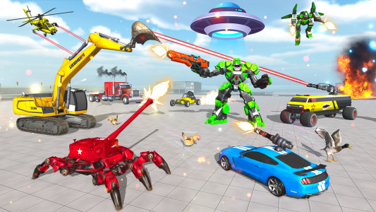 اسکرین شات 4 بازی Train Robot - Mech War Game