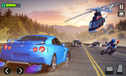 اسکرین شات 5 برنامه Police Chase Cop Car Games