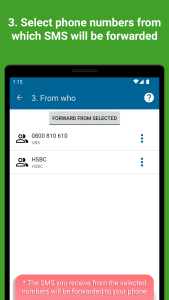 اسکرین شات 5 برنامه SMS forwarder