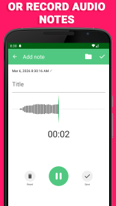 اسکرین شات 3 برنامه Voice notes