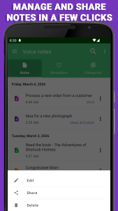 اسکرین شات 6 برنامه Voice notes