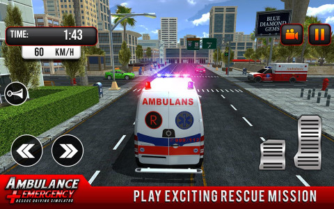 اسکرین شات 2 برنامه 911 Ambulance City Rescue Game
