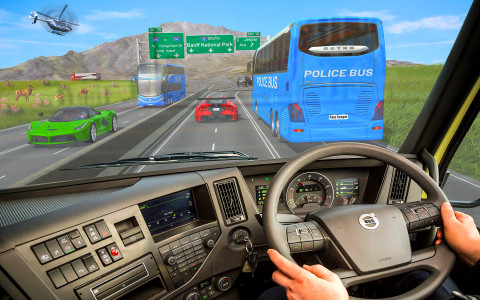 اسکرین شات 4 بازی US Police Bus Simulator Game