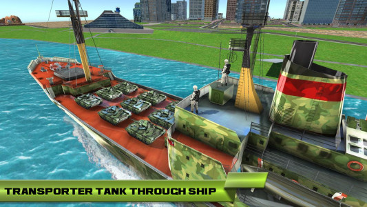 اسکرین شات 2 برنامه Army Tank Transport Truck Game