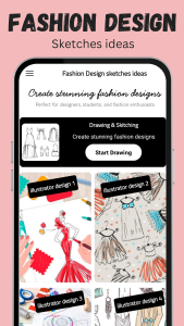 اسکرین شات 2 برنامه Fashion Design: Sketch Ideas