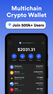 اسکرین شات 3 برنامه Gem Wallet: Bitcoin, USDT, BNB