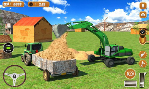 اسکرین شات 4 بازی Tractor Farm & Excavator Sim