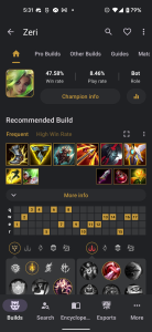 اسکرین شات 2 برنامه LoL Catalyst: Builds for LoL