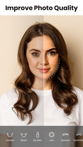 اسکرین شات 1 برنامه Face Makeup Cam - Photo Editor