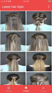 اسکرین شات 1 برنامه Girls Hairstyle Step by Step