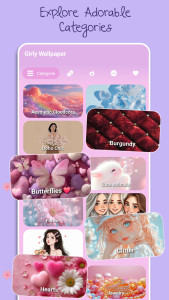 اسکرین شات 4 برنامه Cute Wallpapers for Girls