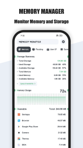 اسکرین شات 1 برنامه RAM Memory Monitor