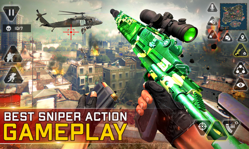اسکرین شات 1 برنامه Sniper Gun Shooting game