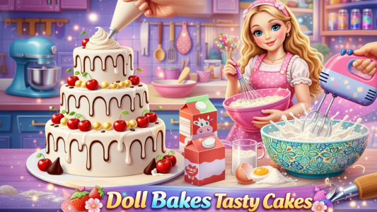 اسکرین شات 2 بازی Doll Bake Tasty Cakes Bakery