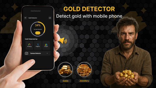 اسکرین شات 2 برنامه Metal Detector & Gold Detector