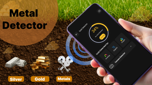اسکرین شات 1 برنامه Metal Detector & Gold Detector