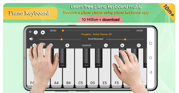 اسکرین شات 1 برنامه Piano Keyboard