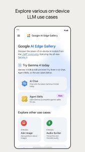 اسکرین شات 1 برنامه Google AI Edge Gallery