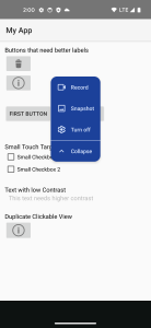 اسکرین شات 2 برنامه Accessibility Scanner