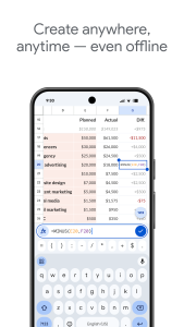 اسکرین شات 2 برنامه Google Sheets