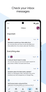 اسکرین شات 3 برنامه Google Play Console