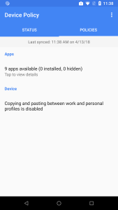 اسکرین شات 4 برنامه Android Device Policy